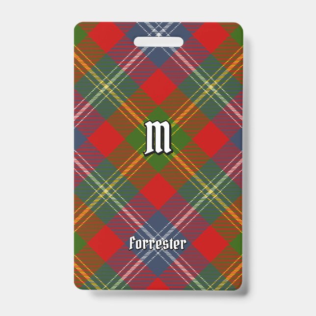 Clan Forrester Tartan Ausweis (Vorderseite)