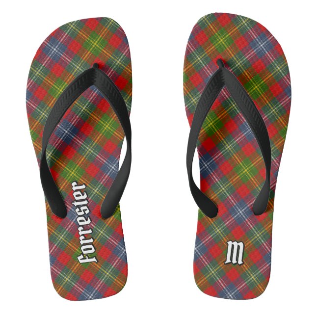Clan Forrester Tartan Flip Flops (Fußbett)