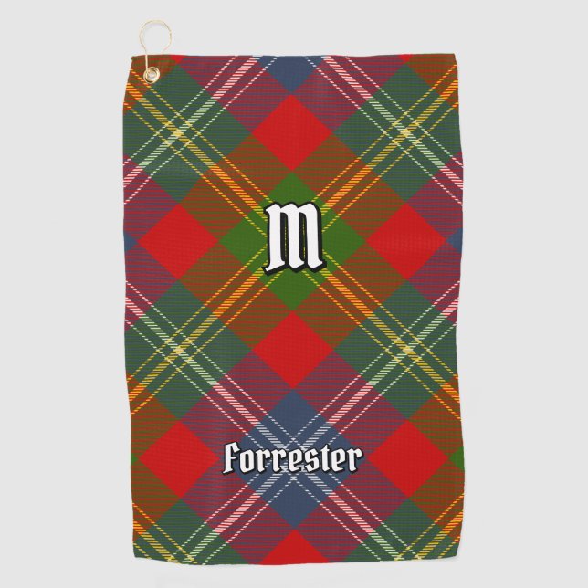 Clan Forrester Tartan Golfhandtuch (Vorderseite)