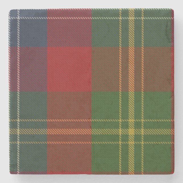 Clan Forrester Tartan-karierter SteinUntersetzer (Vorderseite)