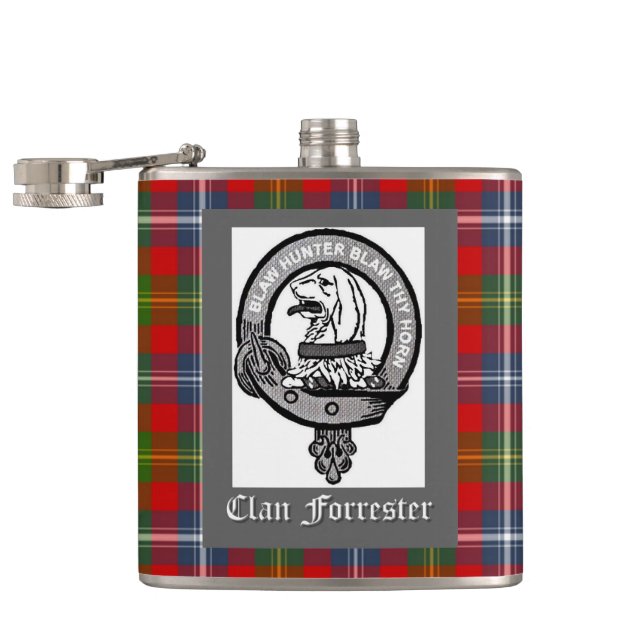 Clan Forrester Wappen Flachmann (Geöffnet)