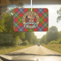 Clan Forrester Wappen über Tartan