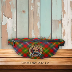 Clan Forrester-Wappen über Tartan Bauchtasche