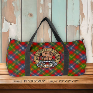 Clan Forrester-Wappen über Tartan Duffle Bag