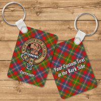 Clan Forrester Wappen über Tartan