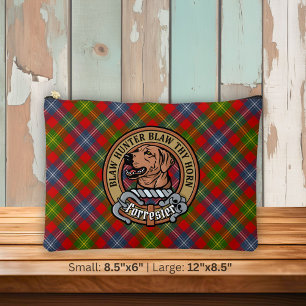 Clan Forrester-Wappen über Tartan Zubehörtasche