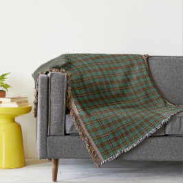 Clan Fraser Brown und Green Hunting Tartan Decke
