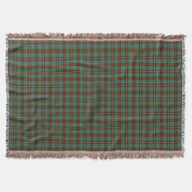 Clan Fraser Brown und Green Hunting Tartan Decke (Vorderseite)
