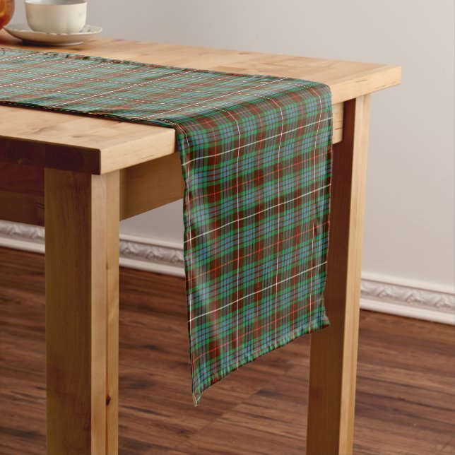 Clan Fraser Brown und Green Hunting Tartan Kurzer Tischläufer (Beispiel)