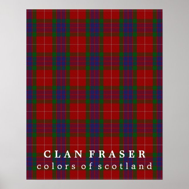Clan Fraser Colors of Scotland Tartan Poster (Vorne)