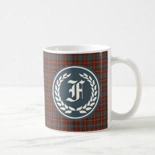 Clan Fraser des Lovat Wiedergabetartan-Monogramms Tasse