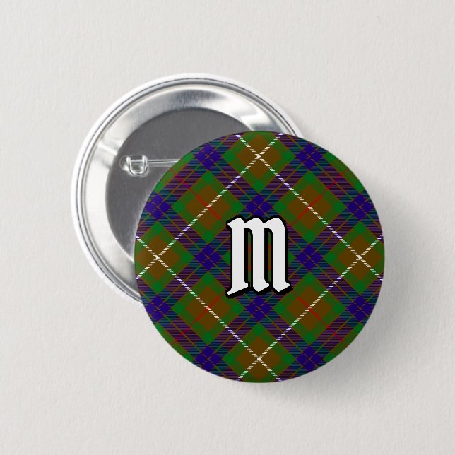 Clan Fraser Hunting Tartan Button (Vorne & Hinten)