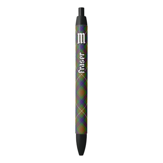 Clan Fraser Hunting Tartan Ink Pen Kugelschreiber (Vorderseite Vertikal)