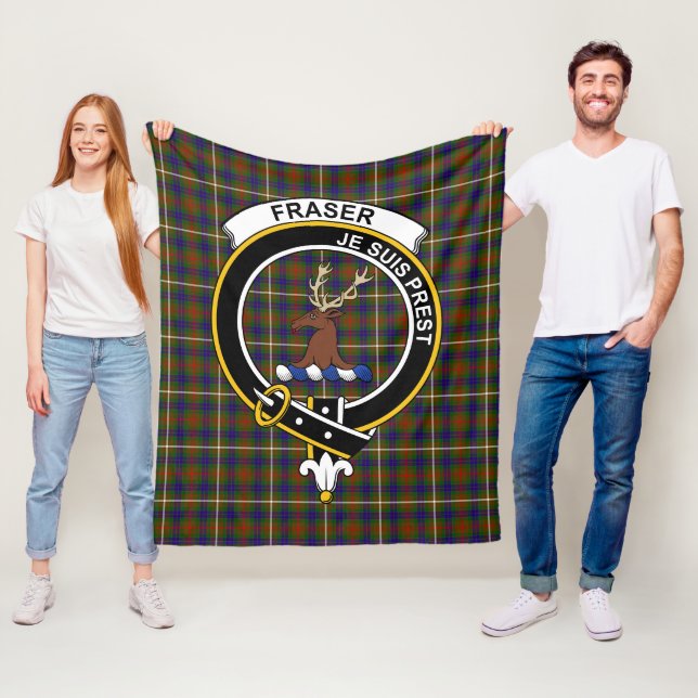 Clan Fraser Jagd auf Lovat Clan Abzeichen Clan Abz Fleecedecke (Beispiel)