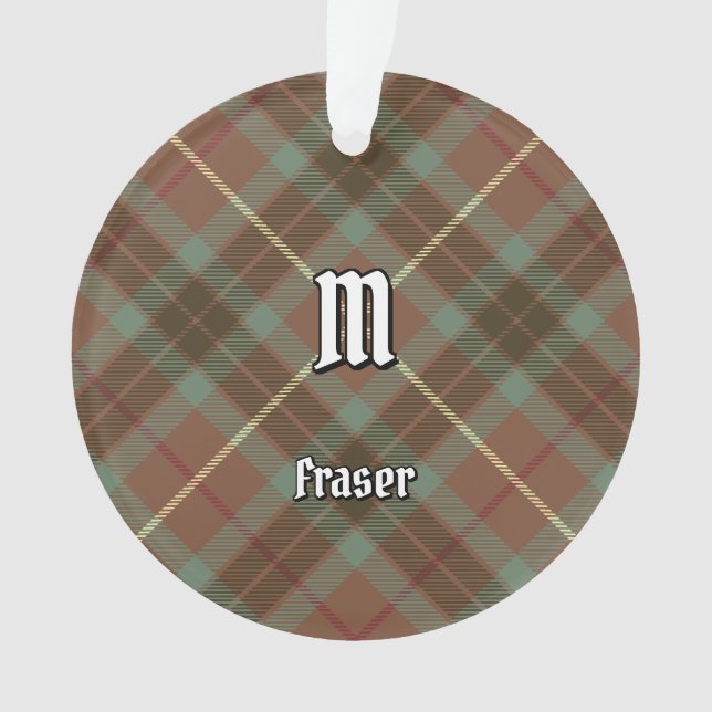 Clan Fraser Jagd gewitterter Tartan Ornament (Vorderseite)