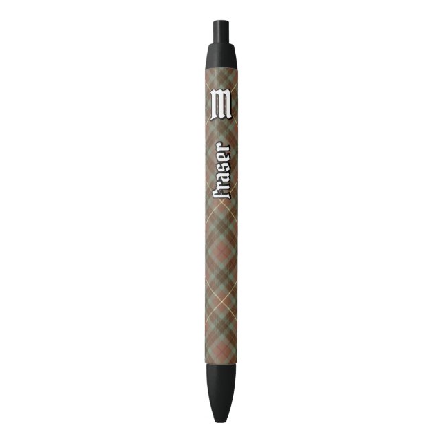 Clan Fraser Jagd gewitterter Tartan Tinte Pen Kugelschreiber (Vorderseite Vertikal)