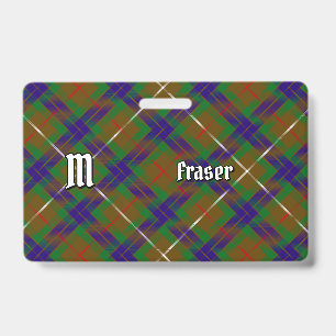 Clan Fraser Jagd-Tartan-Abzeichen Ausweis