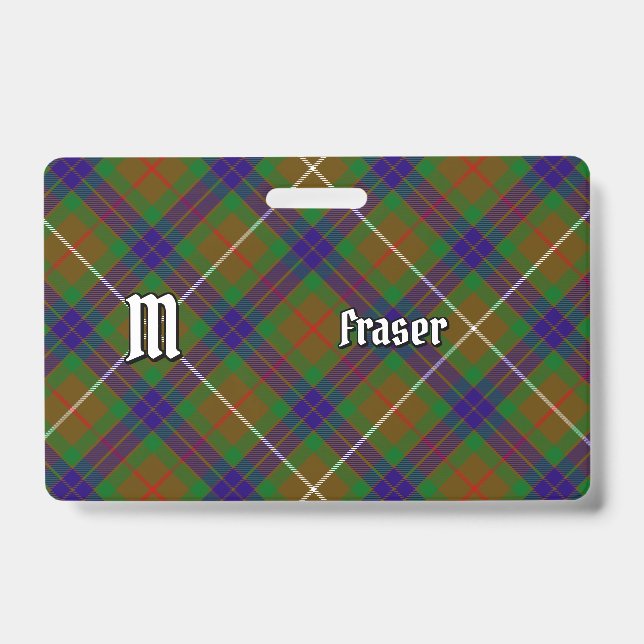 Clan Fraser Jagd Tartan Abzeichen Ausweis (Vorderseite)