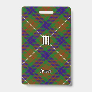Clan Fraser Jagd Tartan Abzeichen Ausweis
