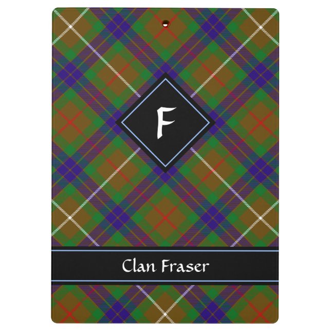 Clan Fraser Jagd Tartan Clipboard Klemmbrett (Rückseite)