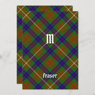 Clan Fraser Jagd Tartan Einladung