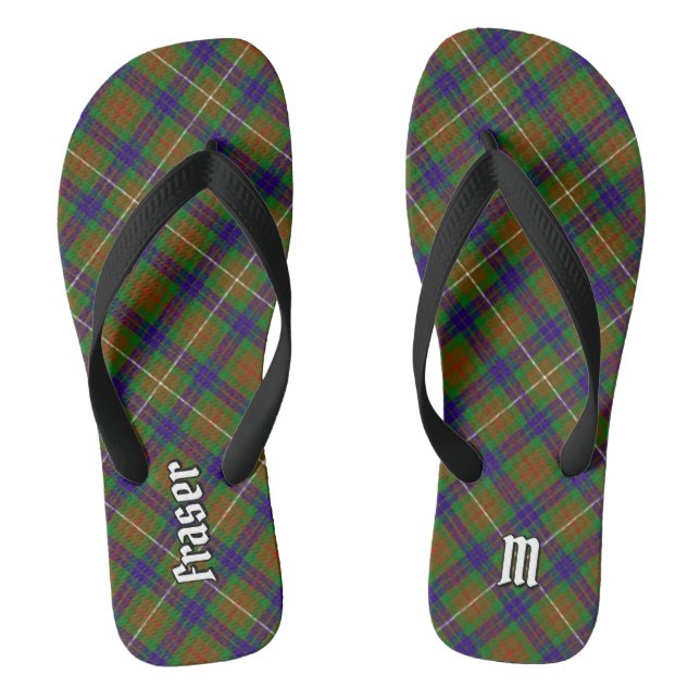 Clan Fraser Jagd Tartan Flip Flops (Fußbett)