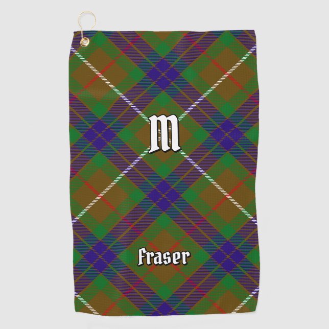 Clan Fraser Jagd Tartan Golf Handtuch (Vorderseite)