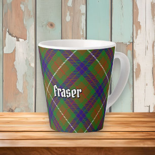 Clan Fraser Jagd Tartan Latte Tasse