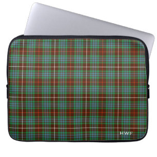 Clan Fraser Jagd Tartan Mit Monogramm Laptopschutzhülle