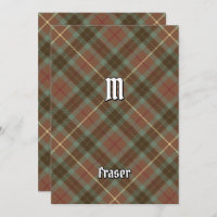 Clan Fraser Jagd Wetter Tartan Einladung