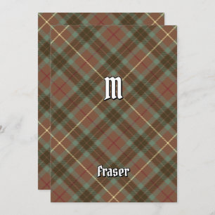 Clan Fraser Jagd Wetter Tartan Einladung