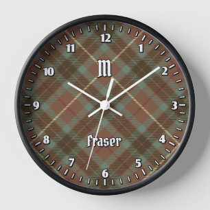 Clan Fraser Jagd Wetter Tartan Große Uhr