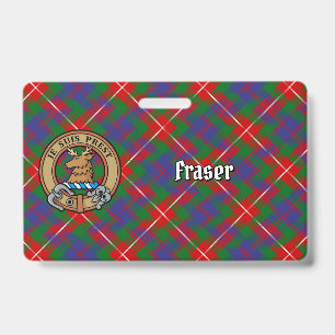 Clan Fraser of Lovat Wappen über Tartan Ausweis