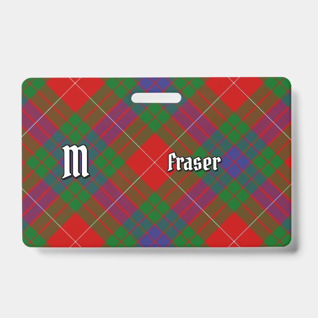 Clan Fraser Tartan Abzeichen Ausweis (Vorderseite)