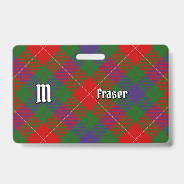 Clan Fraser Tartan Abzeichen Ausweis