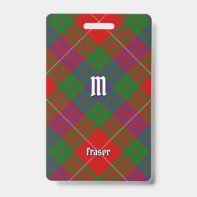Clan Fraser Tartan Abzeichen Ausweis (Vorderseite)
