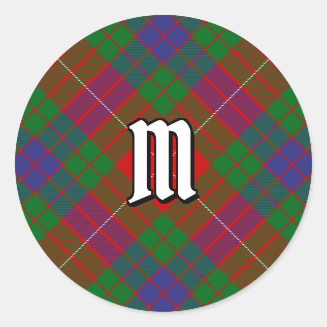 Clan Fraser Tartan Classic Round Sticker (Vorderseite)