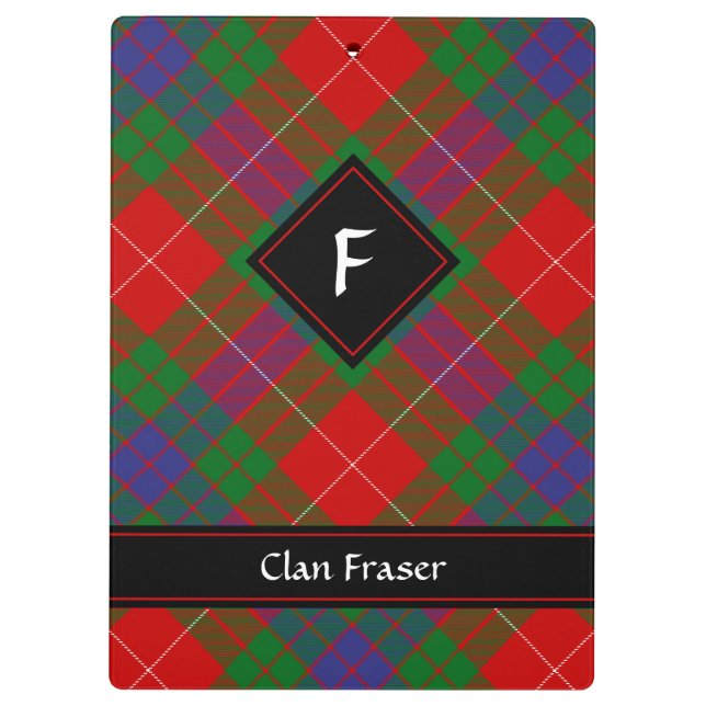 Clan Fraser Tartan Clipboard Klemmbrett (Rückseite)