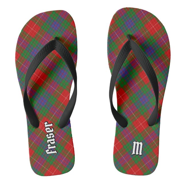 Clan Fraser Tartan Flip Flops (Fußbett)