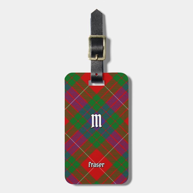 Clan Fraser Tartan Gepäck Tag Gepäckanhänger (Vorderseite vertikal)