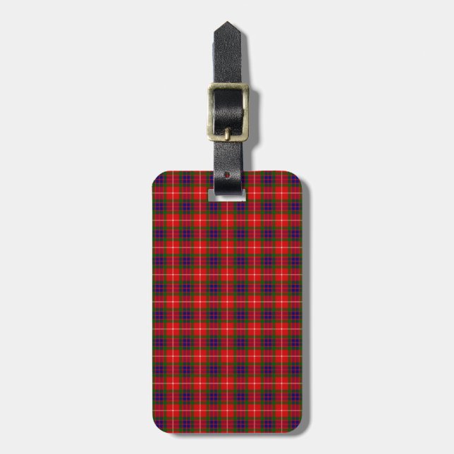 Clan Fraser Tartan Gepäckanhänger (Vorderseite vertikal)