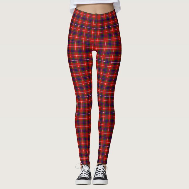 Clan Fraser Tartan Kariert Leggings (Vorderseite)
