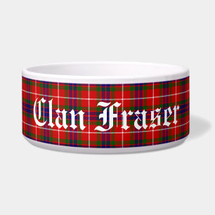 Clan Fraser Tartan Kariertes individuelles Haustie Napf