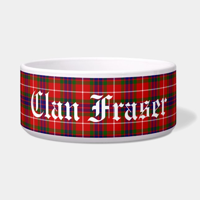 Clan Fraser Tartan Kariertes individuelles Haustie Napf (Vorderseite)