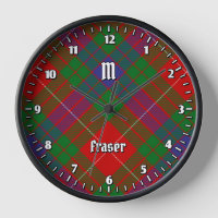Clan Fraser Tartan Large Clock