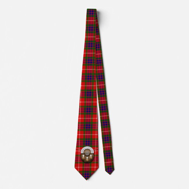Clan Fraser Tartan und Sporran Krawatte (Vorderseite)