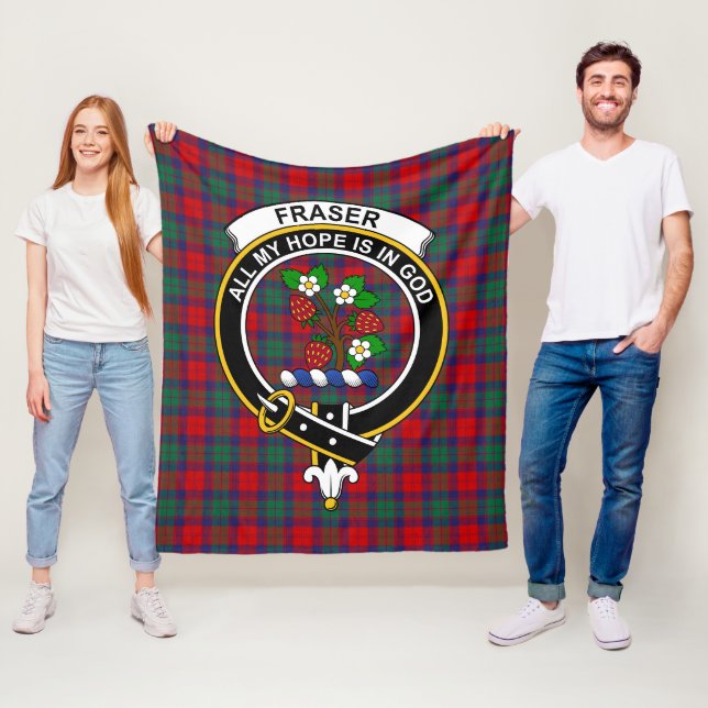 Clan Fraser von Alreifen Tartan Kariert Fleecedecke (Beispiel)