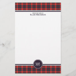 Clan Fraser von Lovat Modern Tartan Monogram Briefpapier