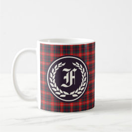 Clan Fraser von Lovat Modern Tartan Monogram Kaffeetasse