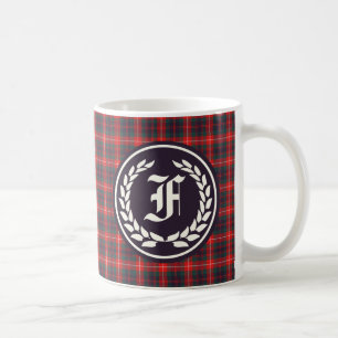 Clan Fraser von Lovat Modern Tartan Monogram Kaffeetasse
